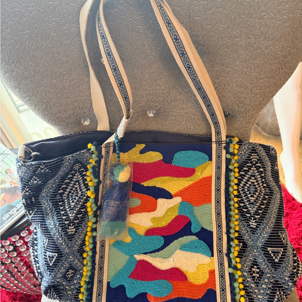 Colorful Patterned Tote Bag